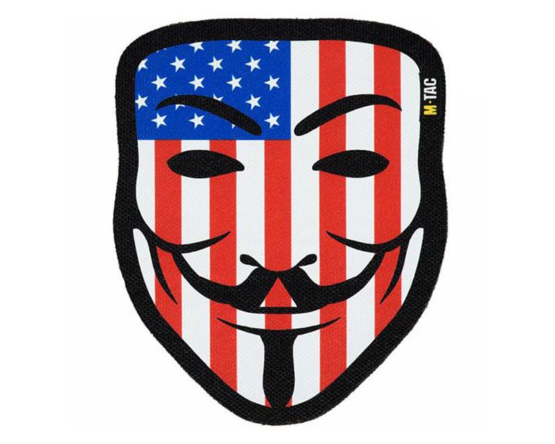 M-Tac Anonymous Morale Patch - Black/USA