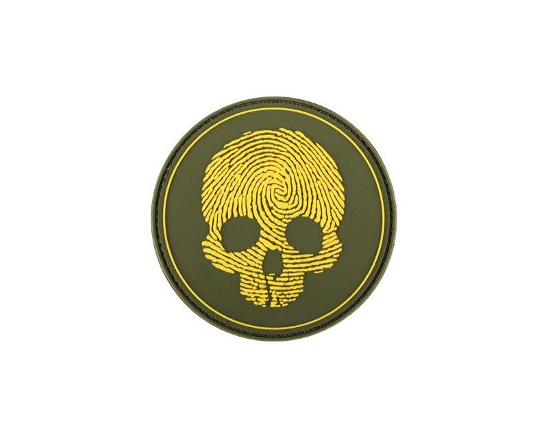 101 Inc. 3D Fingerprint Skull Morale Patch – Yellow