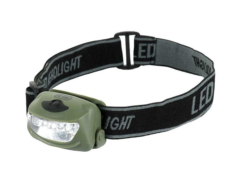 M-Tac 4+1 LED Olive headlamp - 18 lumens
