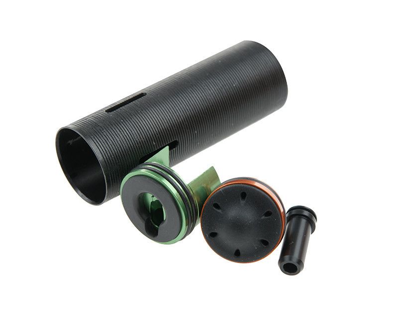 Lonex reinforced cylinder set with amortized piston head for P90 replicas