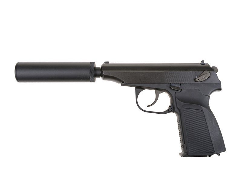 WE GBB MK ASG pistol with silencer - Black