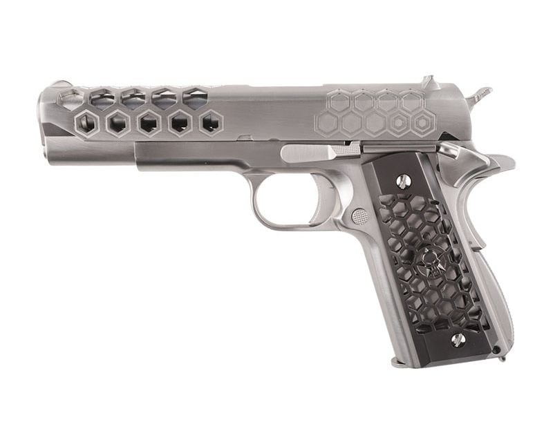 GBB 1911 Hex Cut V.3 pistol - Silver