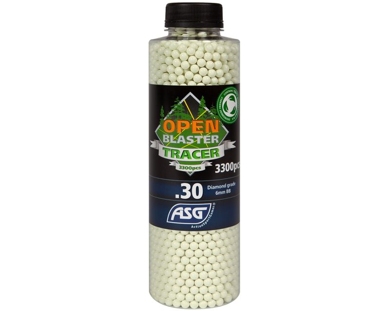 ASG Open Blaster Tracer Biodegradable BBs 0,30 g 3300 pcs - Green