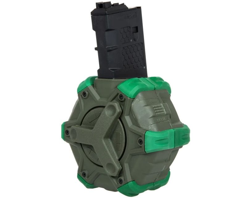 ASG WE drum magazine for M4/SCAR gas replicas - Olive