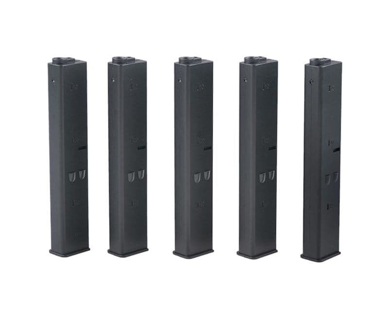 9 mm 5 magazines set for AR-15 type replicas - black