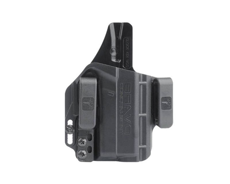 Bravo Concealment IWB right holster for Glock 43, 43X, 43X MOS pistols - Black