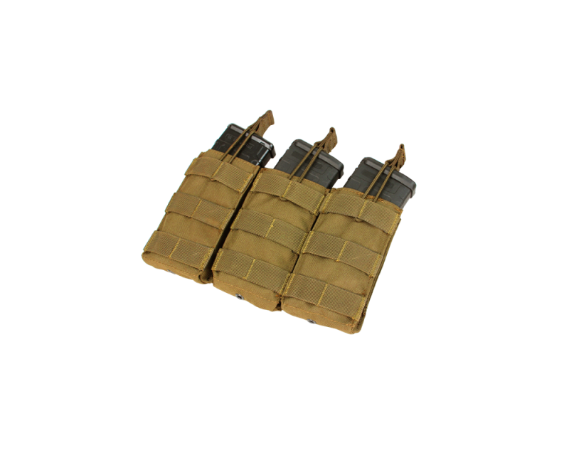 Open Top triple pouch for M4/M16 magazines - coyote brown
