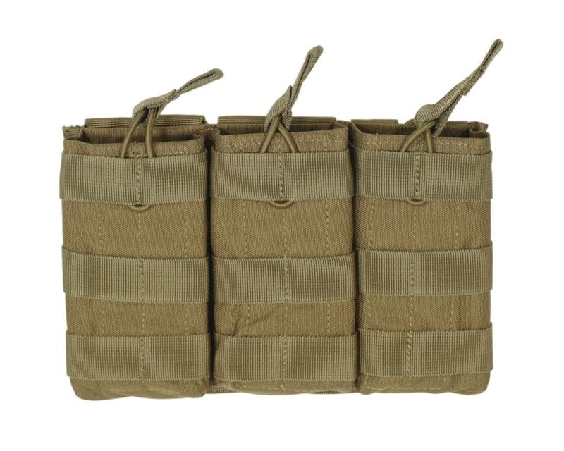 Voodoo Tactical M4 / M16 Triple Open Top Mag Pouch - Coyote