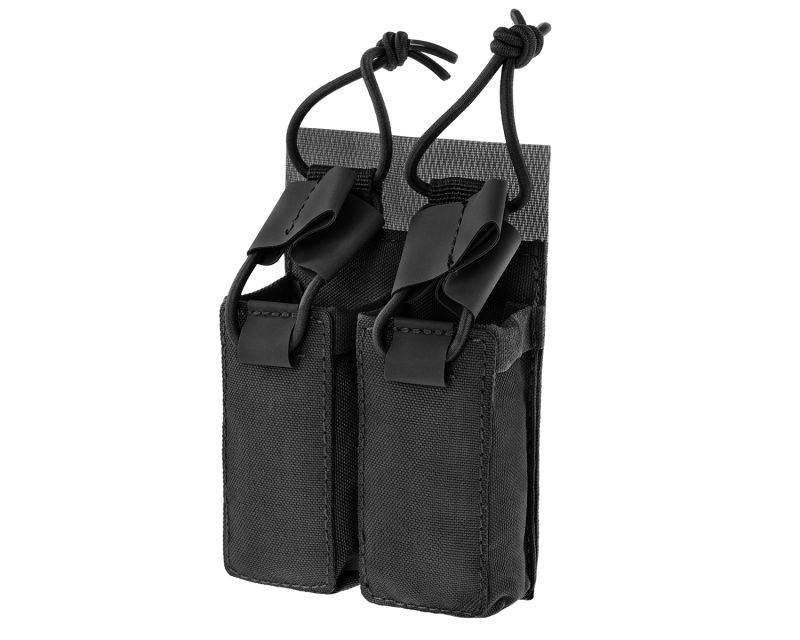 Mil-Tec Double Magazine Pouch with Hook & Loop Backside - Black