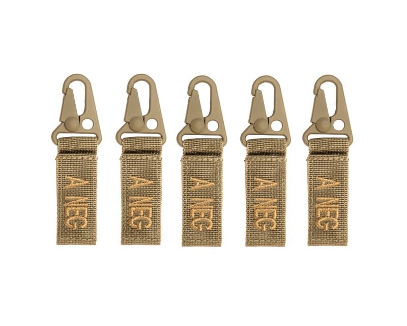 Mil-Tec keychain blood type A - Coyote - 5 pcs.