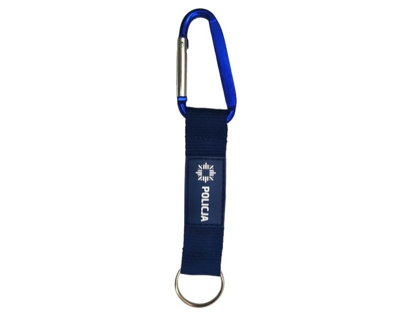 Police key lanyard with carabiner - Navy Blue