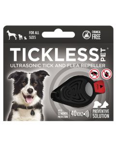 TickLess Pet ultrasonic tick repeller - for animals - Black