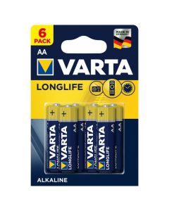Varta Longlife LR6 AA Batteries - 6 pcs.