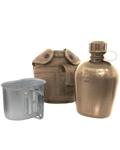 Mil -Tec US Plastic Canteen with Cup and Cover - Coyote