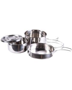 Mil-Tec Stainless Steel Cookware Set - 4 items