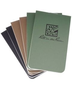 Rite in the Rain On-The-Go 3.375x2 Black, Grren, Tan Waterproof Notebooks Set