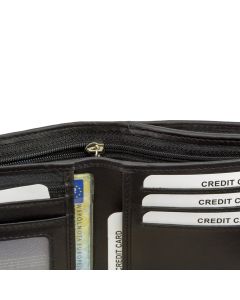 Koruma Smart RFID Block leather wallet - Black
