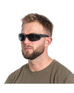 OPC Military Marines safety glasses - Black Matt Smoke Revo Polarised