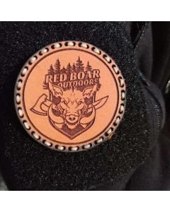 Tigerwood leather patch - Red Boar Outdoors - Light Brown