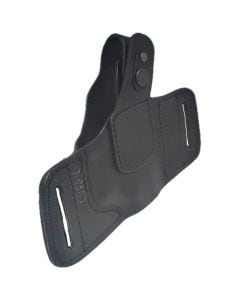 Leather "short butterfly" holster for Walther P99 pistols for left-handers - Black
