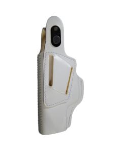 Left leather holster for Beretta APX pistols - White
