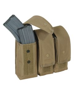 Voodoo Tactical M4 / AK47 Triple Mag Pouch - Coyote