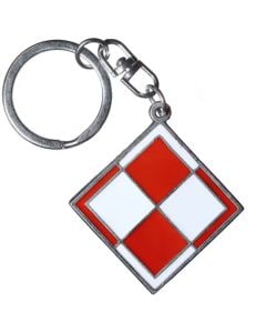 Pik Kaychain - White and Red Chessboard